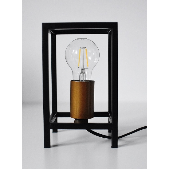 Lampa Stołowa Industrialna z Ozdobną Żarówką, Skandynawski Styl